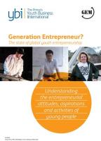 State of Global Youth Entrepreneurship as Analyzed in the Joint Study of YBI Network and GEM